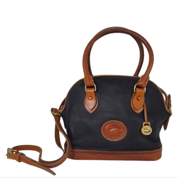 Dooney & Bourke All Weather Leather Norfolk Case Shoulder Bag /Satchel - Black - Picture 1 of 17